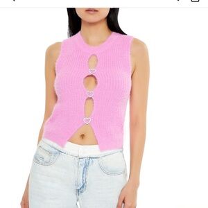 Forever 21 Pink Sleeveless Crop Tank Top